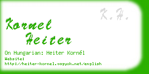 kornel heiter business card